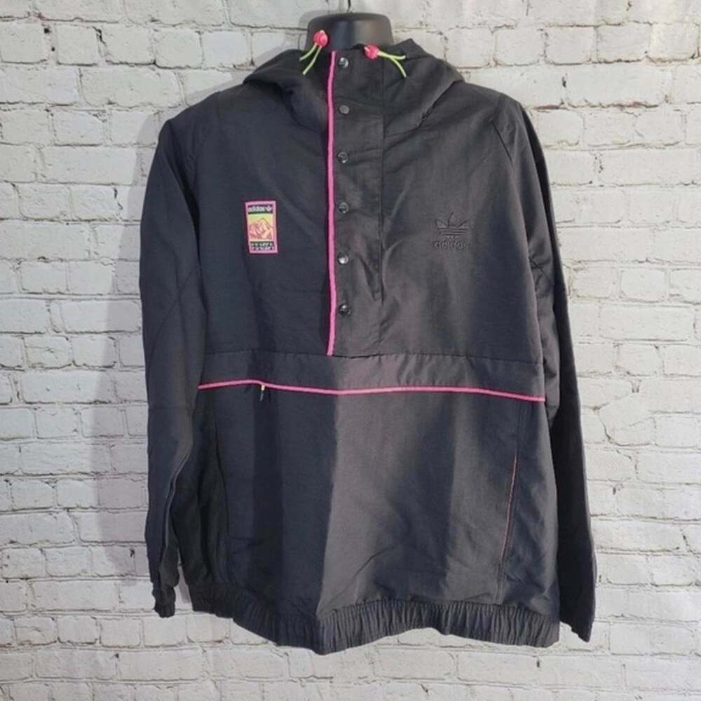 Adidas Men's Originals Hooded Jacket Adiplore Black Pink